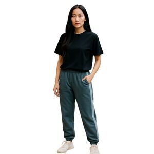 Evsie Boutique Slade Green Mint Green Stripe Side Youth Medium (10) Joggers Pant